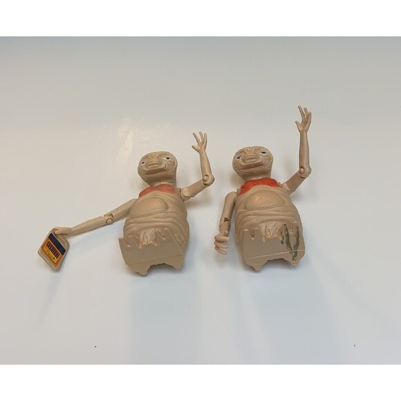 Vintage 1980's E.T. Small Figurines 4" Tall Neck Extending Tablet Set Of 2‎ - Picture 4 of 6